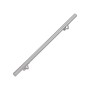 Relaxdays Rundhandlauf Edelstahl Silber 100 cm 38 mm Durchmesser für Wandmontage