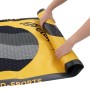 Gelbes ECD Germany Stand Up Paddle Board Makani, aufgerollt, für einfachen Transport.