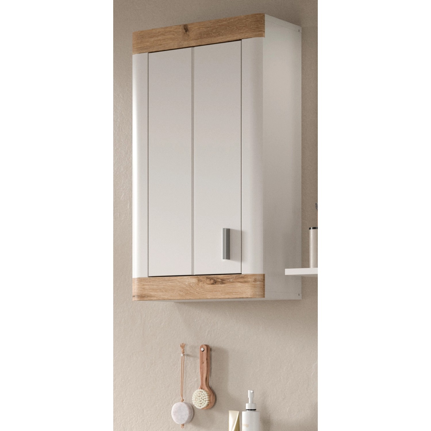 Inn.Furn Hängeschrank Weiß Eiche 45 cm mit Soft-Close Sopela günstig online kaufen