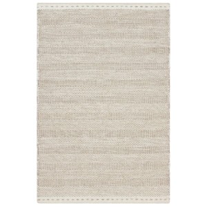 Beiger Kurzflor Teppich „MeGusta Clara“ aus Wolle, 200x290 cm, mit modernem Vintage-Muster.