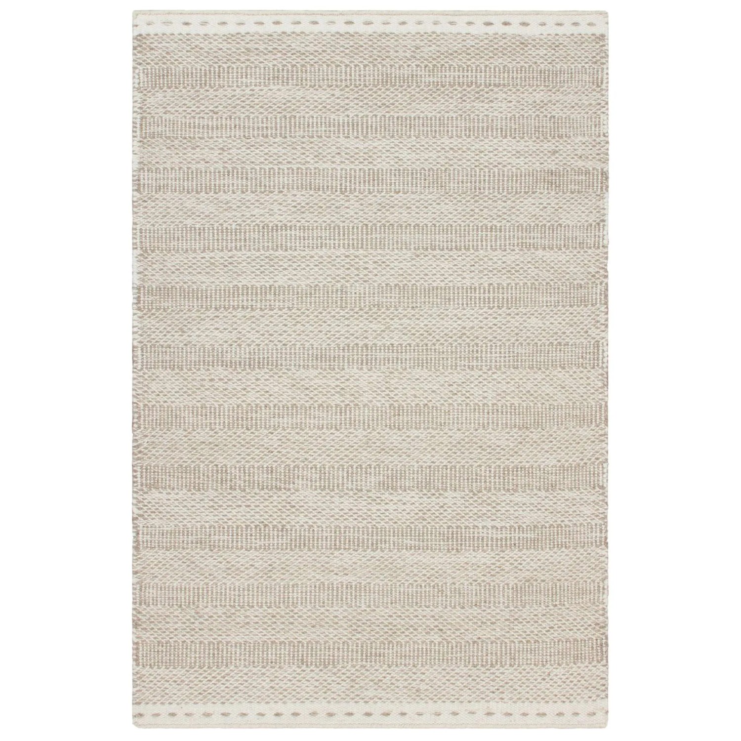 MeGusta Kurzflor Teppich Vintage Modern Beige Wolle 200x290 cm Clara