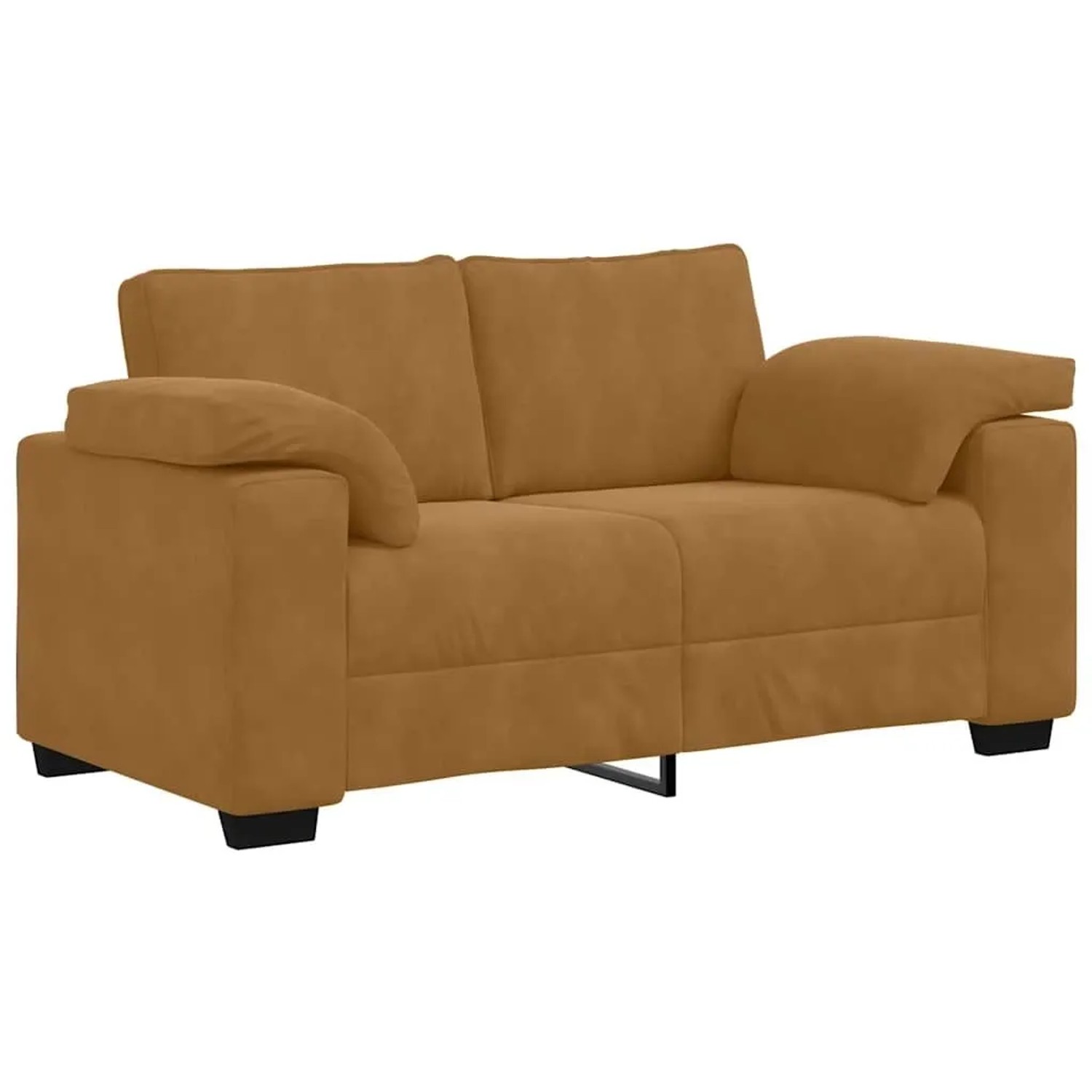 vidaXL Zweisitzer-Sofa Braun 120 cm Samt 4105264