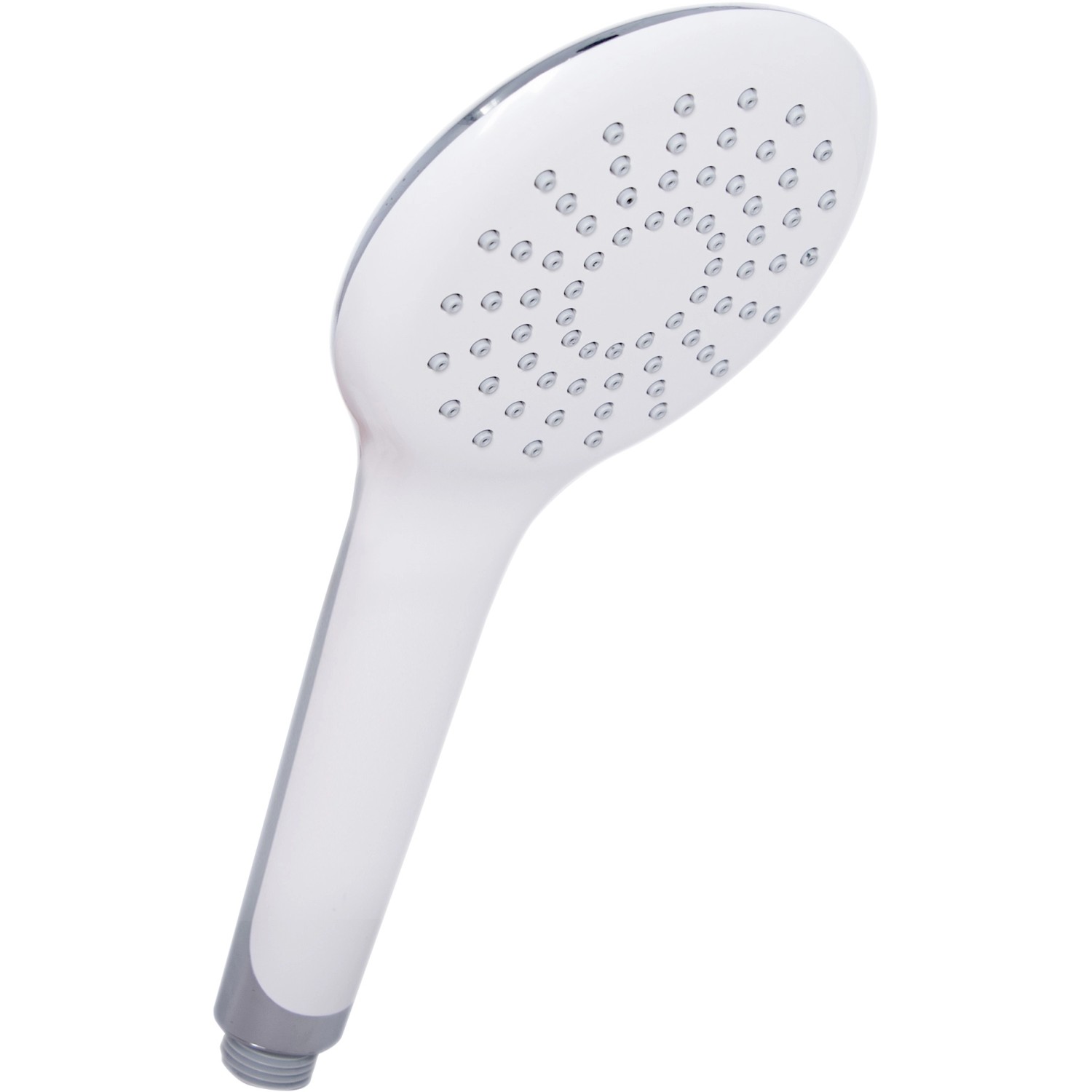 Handbrause der Schulte Komplettduschkabine Korfu II, weiß mit Chromrand.