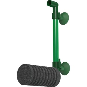 Tetratec Brillant Innenfilter mit grüner Halterung und schwarzem Filterschwamm für Aquarien.