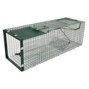 Grüne Moorland Safe Lebendfalle 5002, 30x30x90cm, für Tiere, mit einem Eingang.