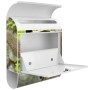 Banjado Design Briefkasten Weiß Pulverbeschichtet 39x47x14cm 2 Schlüssel Mit Zeitungsfach Motiv Panda_8