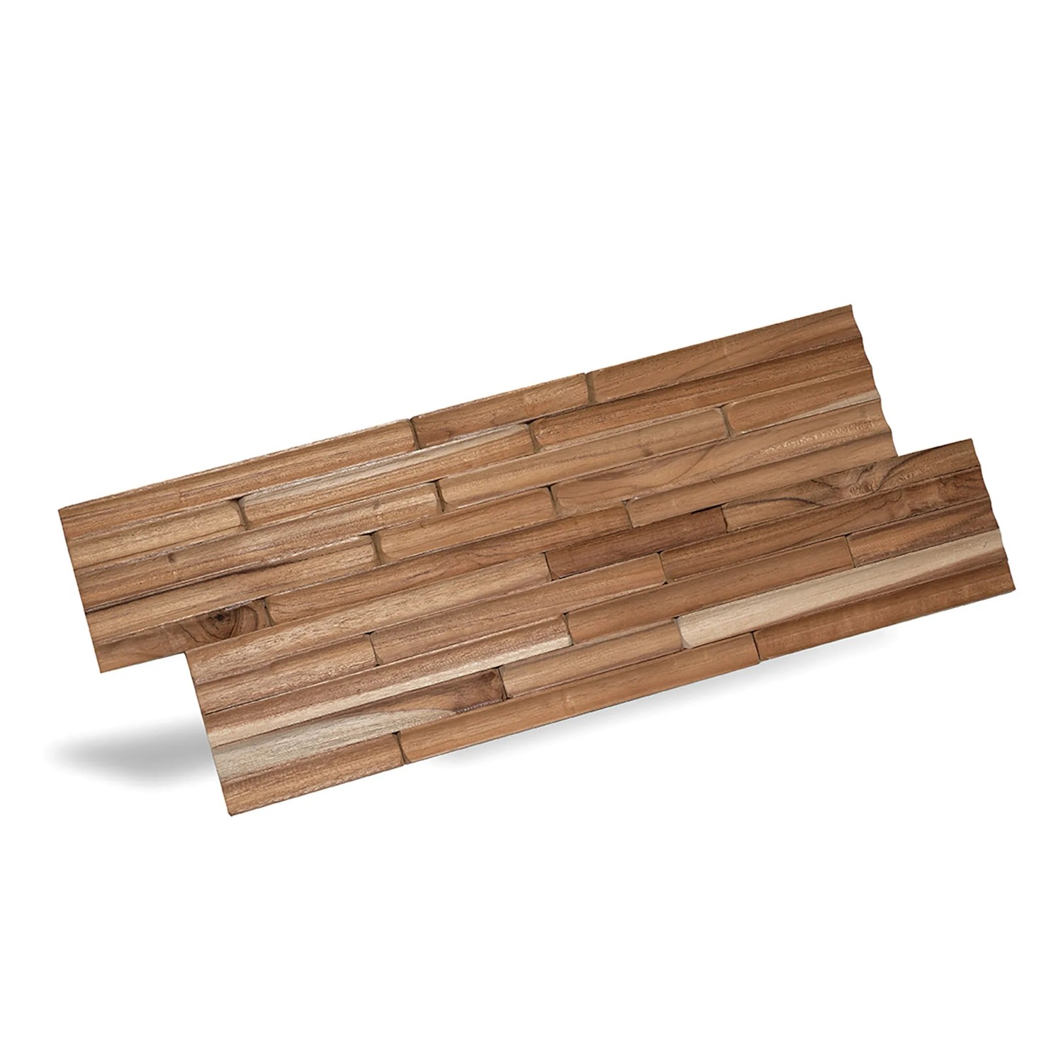 Rebel of Styles Holzverblender UltraWood Concave, 50x20 cm, braun. Teakholz Verblender für Innenräume.