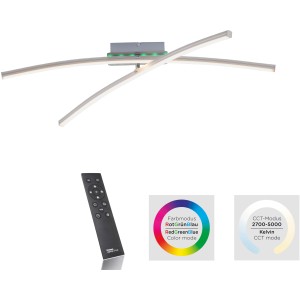 Moderne LED-Deckenleuchte Alina 80,5 cm mit CCT und RGB, inklusive Fernbedienung.