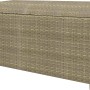 Kissenbox Vermont Forest aus Polyrattan, ideal zur Aufbewahrung von Gartenutensilien und Lounge-Möbel Zubehör.