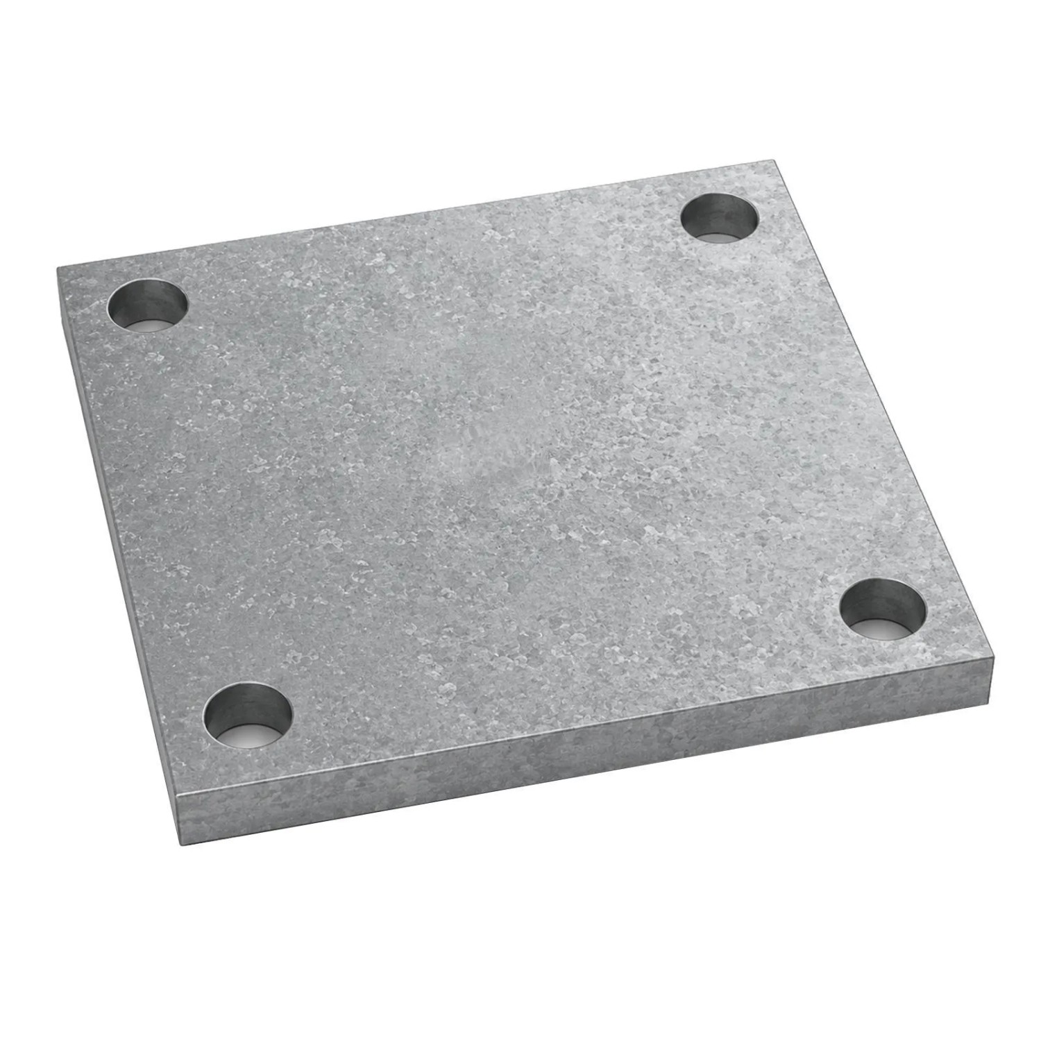 SOTECH Anschweißplatte 120 x 120 x 8 mm Stahl Q235 Schwarz Unbehandelt 4 Befestigungslöcher Ø13 mm