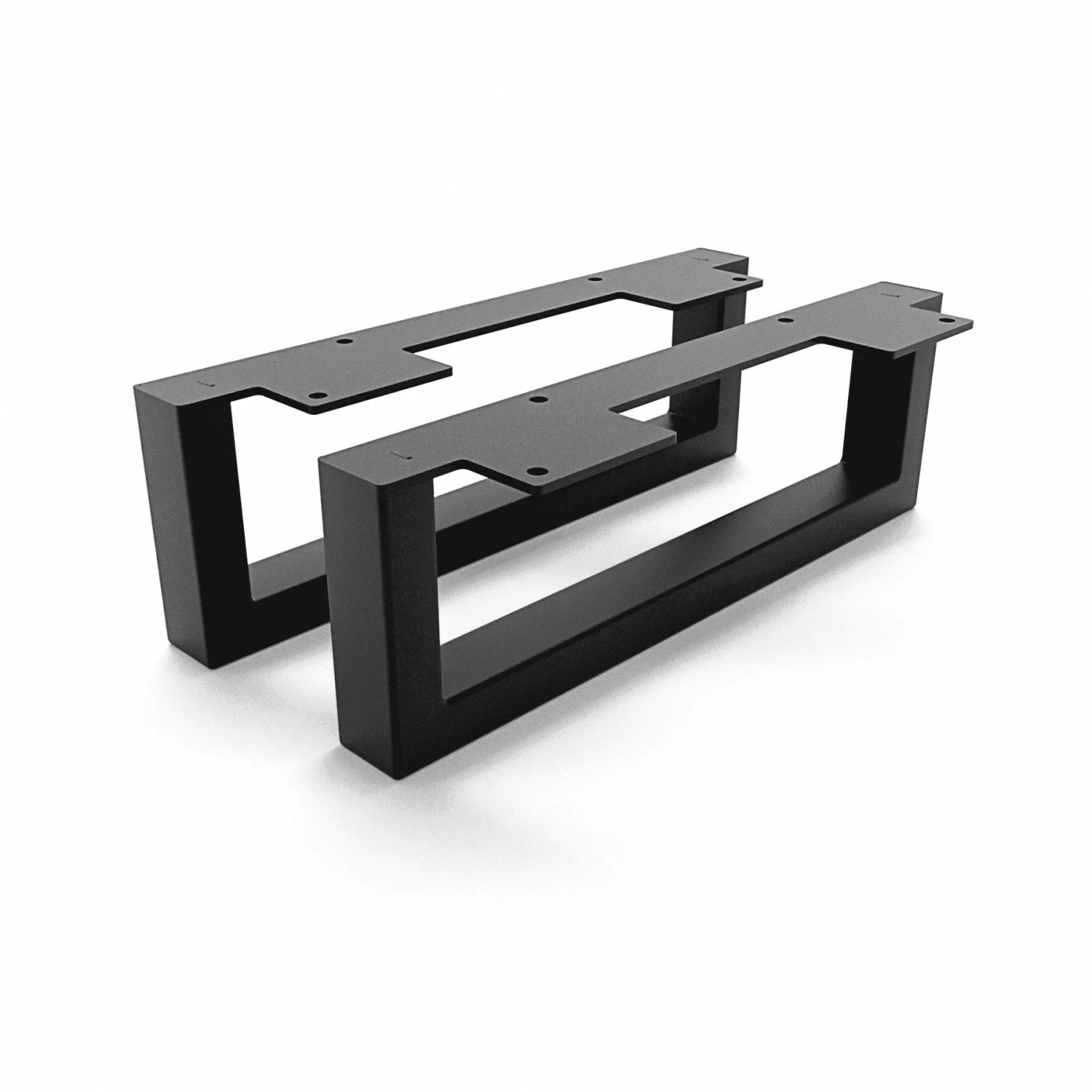 HEVVA Möbelfüße GRAZ 10 cm Hoch 30 cm Tief 2er Set Schwarz