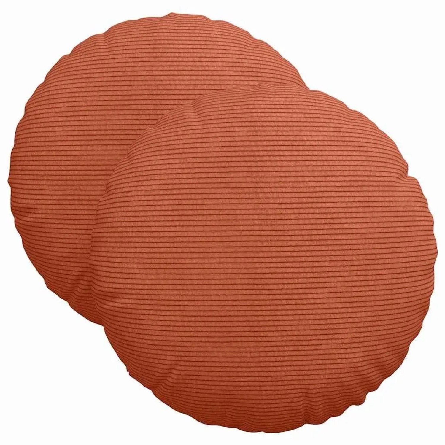 vidaXL Sitzkissen 2 Stk Rot-Orange Ø 40 cm Cordstoff 42014156 günstig online kaufen