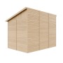 Timbela Anbau-Gartenhaus M339A, 6 m², Holz natur, Seitenwand, ohne Boden.