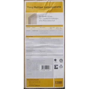 Multipor Laibungsplatte, 250x600mm, 5 Stück. Mineralfaser Dämmstoff zur Dämmung von Tür- und Fensterlaibungen.