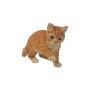 Spielende Deko-Katze, 35 cm, aus Polyresin für den Garten.