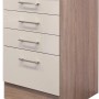 Flex-Well Schubkastenschrank Orlando, 50 cm, Kaschmir/Sonoma Eiche, für die Küche.