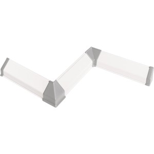 Kaindl Zubehörset Blaugrau für Wandabschlussleisten, 5-teilig (Innenecken, Außenecke, Endkappen)