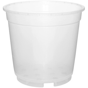 Transparenter Geli Orchideentopf, Ø 19 cm, aus Kunststoff. Ideal zur Orchideen-Pflege.