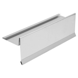 Inefa Ortblech mit Wasserfalz, 200cm, Aluminium, silbernes Dachblech für sauberen Dachabschluss.