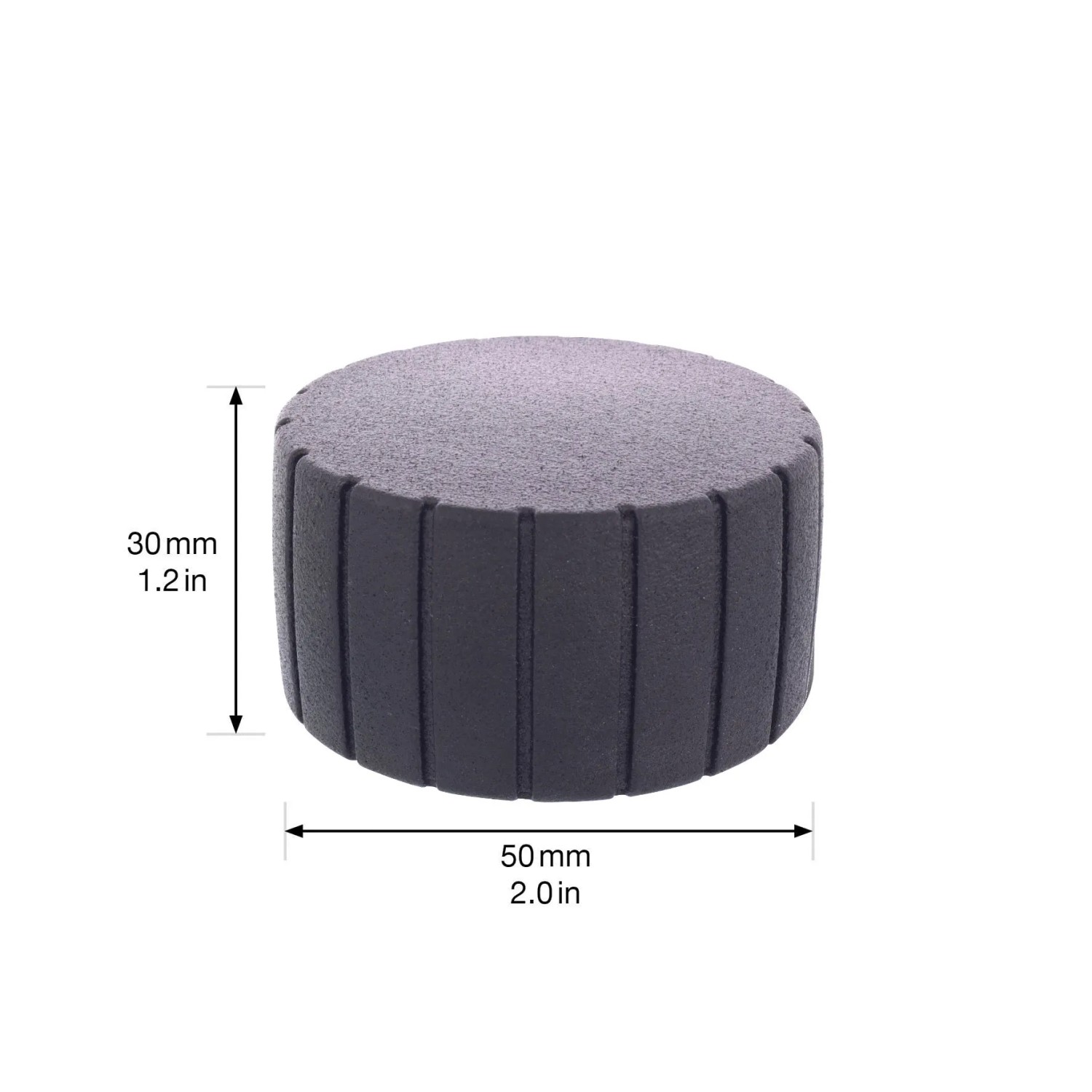 Schwarzer Wagner Türstopper Space, Ø 55 mm, Höhe 20 mm, zum Schrauben oder Kleben.