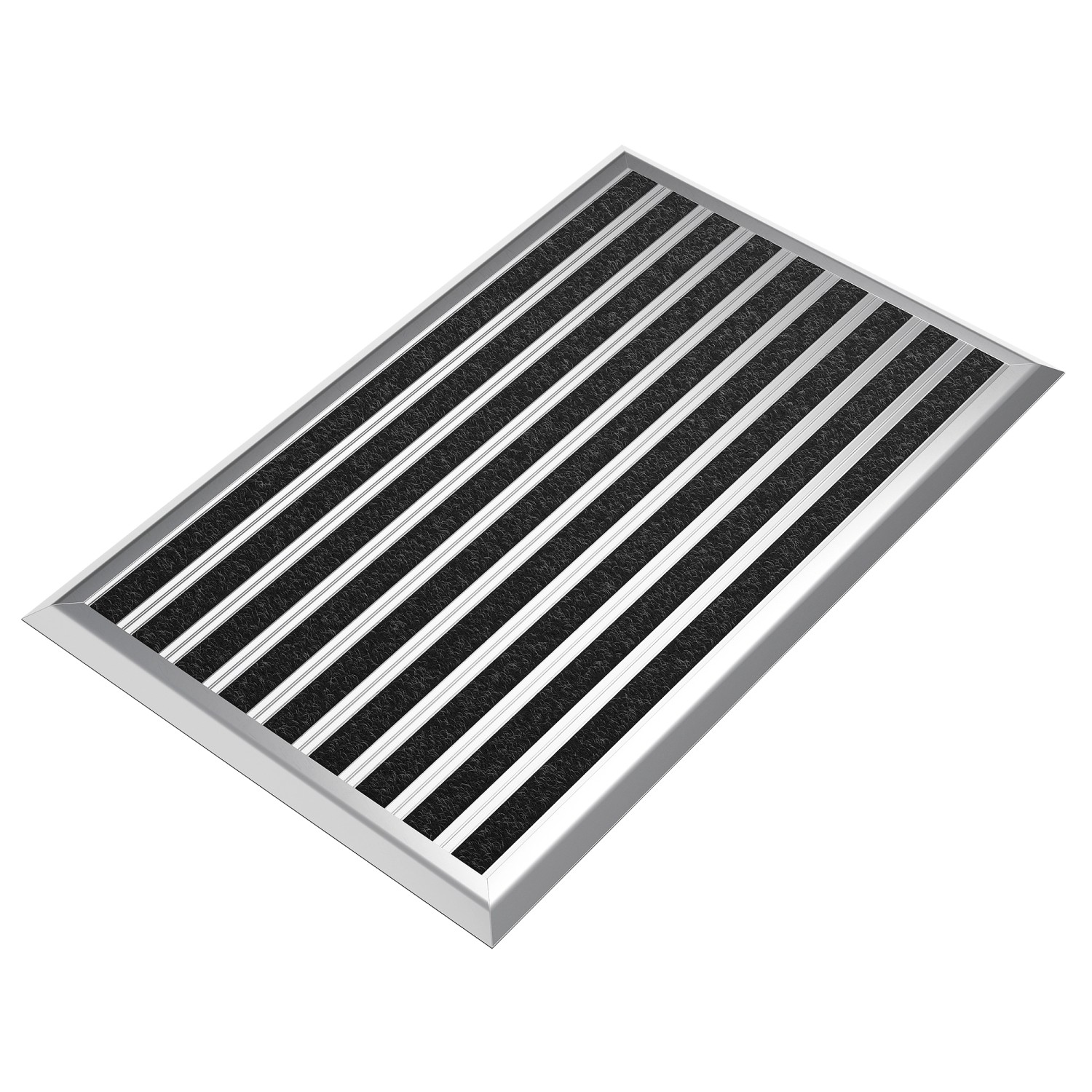 Björn&Schiller Fußmatte mit Silbernem Aluminium Rand 50 x 80 cm für Außenbe günstig online kaufen