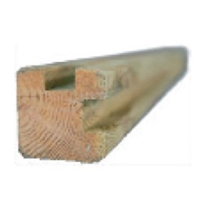 Grüner Trelleborg Eckpfosten 9x9x210 cm für Zaunmodul-System.