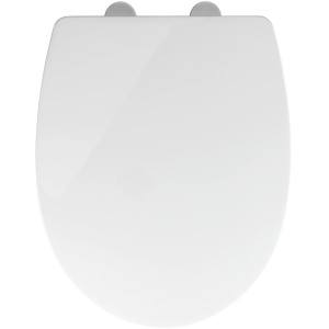 Wenko Premium WC-Sitz Tilos aus Thermoplast, weiß, mit Absenkautomatik und Fix-Clip Befestigung.