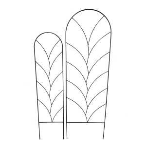 Spalier Ranke, Montana-Grün, 55x175cm, aus Metall für Gartendekoration.