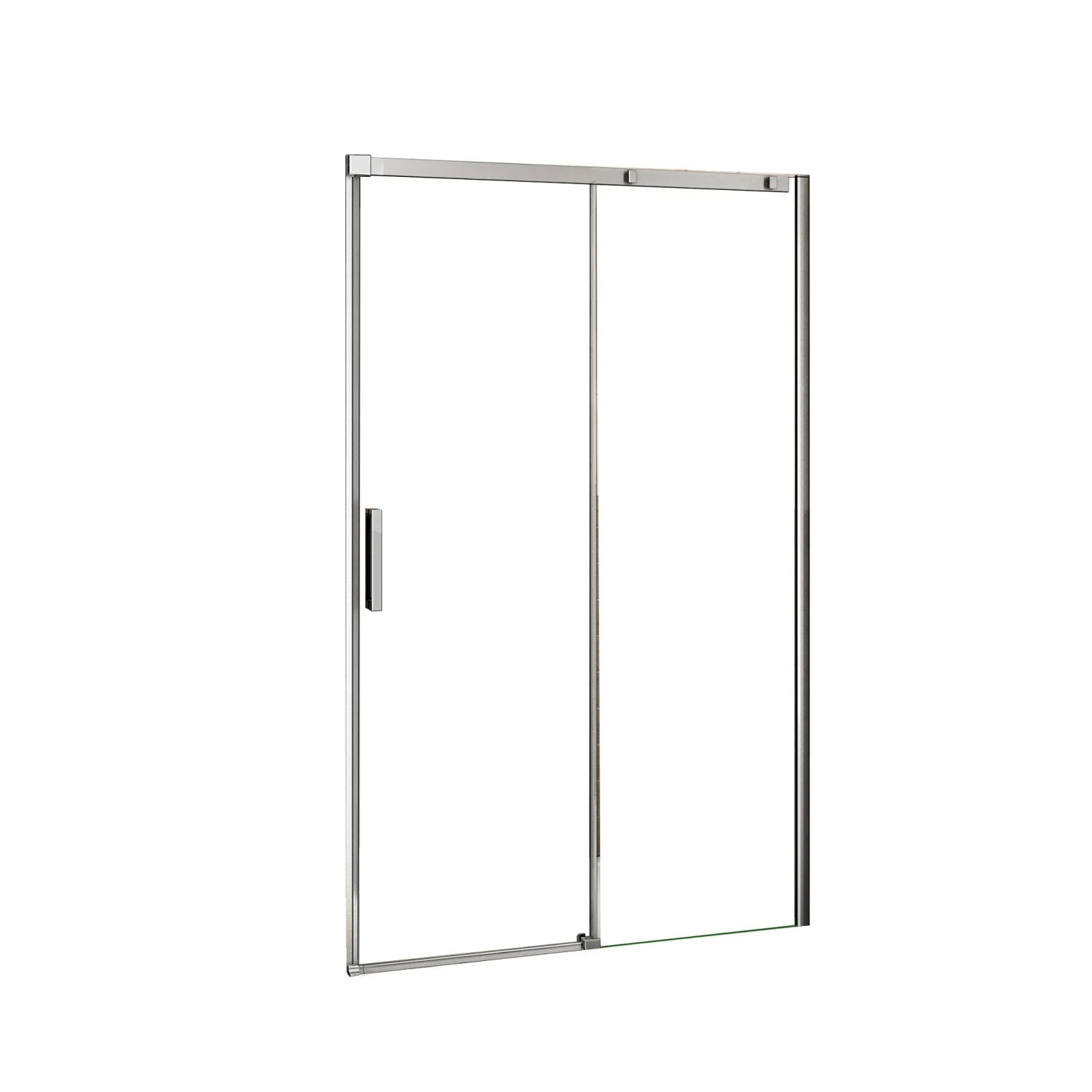Duschparadies Duschtür Schiebetür 155 x 195cm Nischentür 8mm Nano Glas Dusche Laufschiene Struktur Hochglanz Verchromt