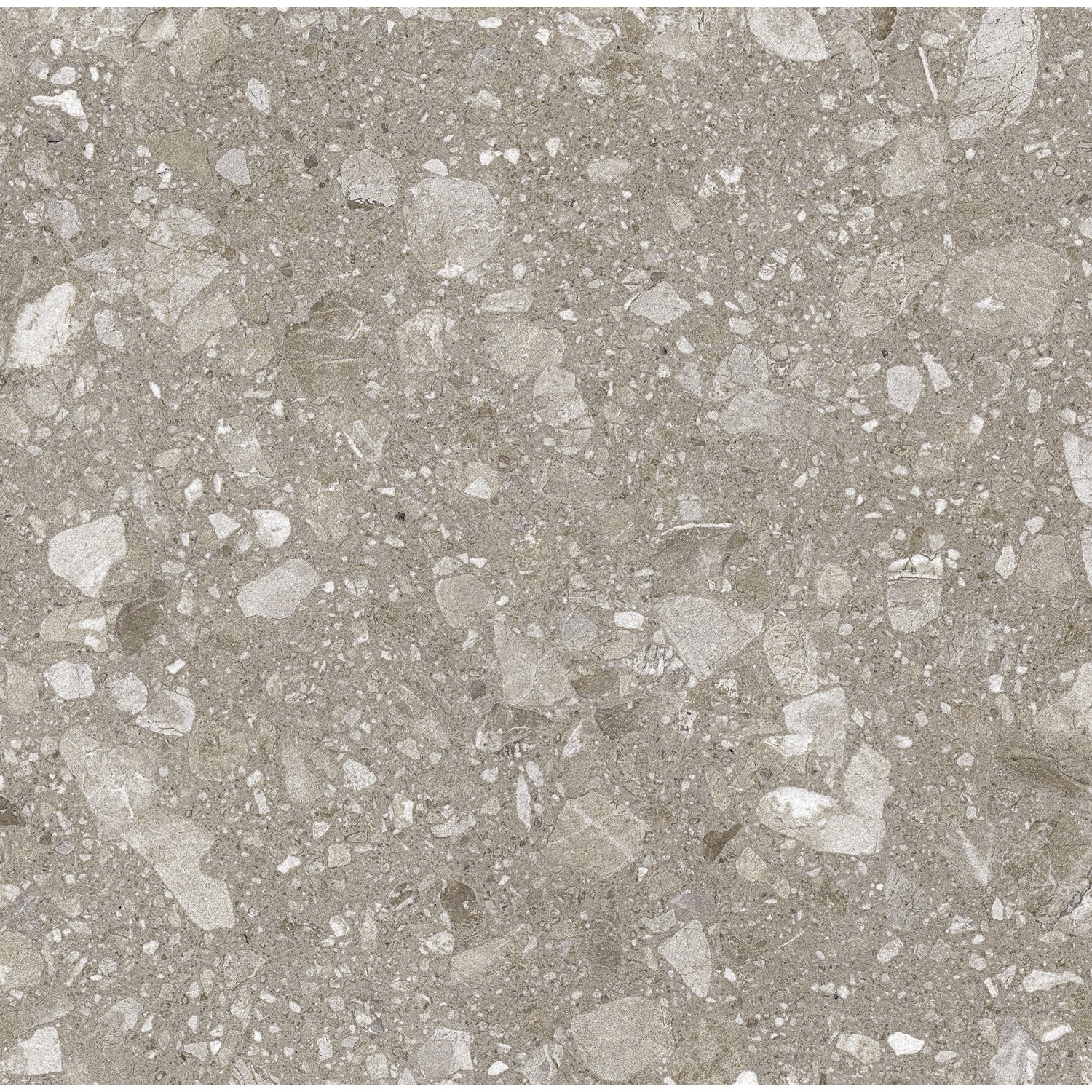 Bodenfliese Feinsteinzeug Taupe, 60x60 cm, matte Steinoptik für Innen- und Außenbereich.