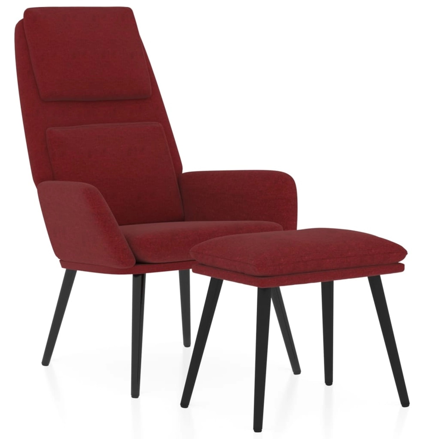 vidaXL Relaxsessel mit Hocker Weißrot Stoff Modell 19 günstig online kaufen