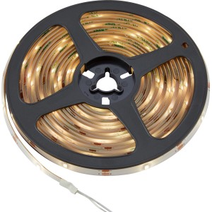 Aufgerollter Solar LED-Streifen, 8 m, für stimmungsvolle Gartenbeleuchtung.