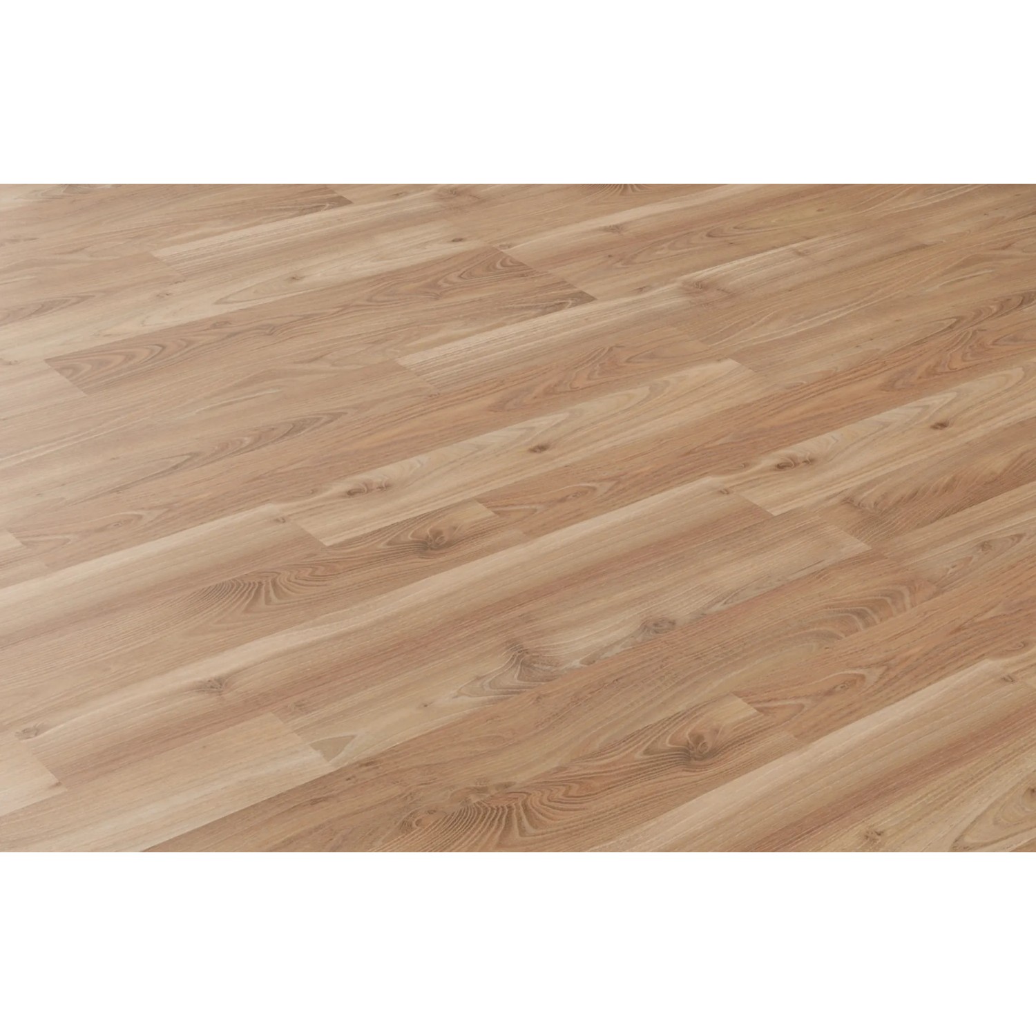Laminatboden Comfort Eiche Royal Elm, helle Holzoptik mit Maserung, für Wohn- und Gewerberäume.