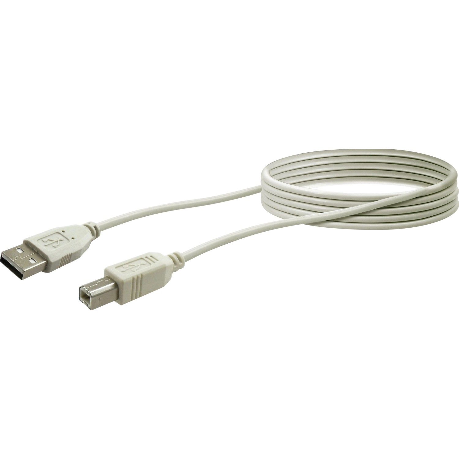 Schwaiger USB 2.0-Anschlusskabel A/B 1,5 m Grau