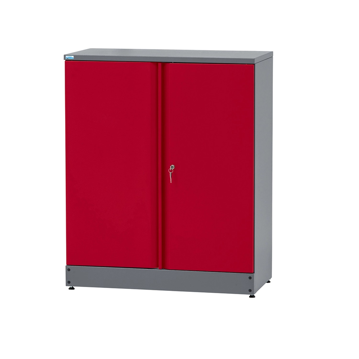 Küpper Materialschrank mit 2 Türen 10 Schubladen 110 cm Dunkelrot günstig online kaufen