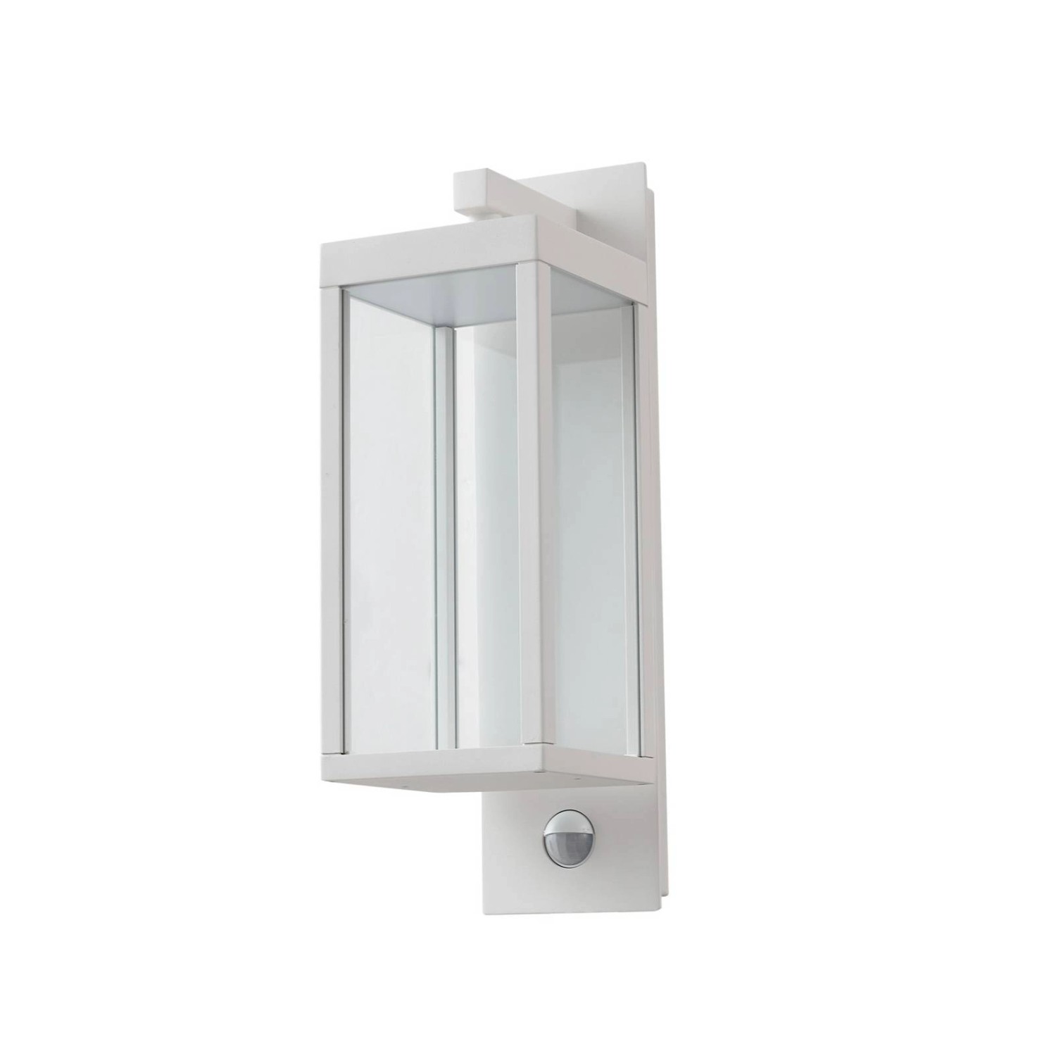 Lucande LED Wandleuchte Außen Ferdinand 10034905 mit Bewegungsmelder Spritzwassergeschützt Modern in Weiß aus Aluminium ...