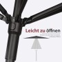 Detailaufnahme: Sekey Balkonschirm mit Push-Up-System für einfaches Öffnen.