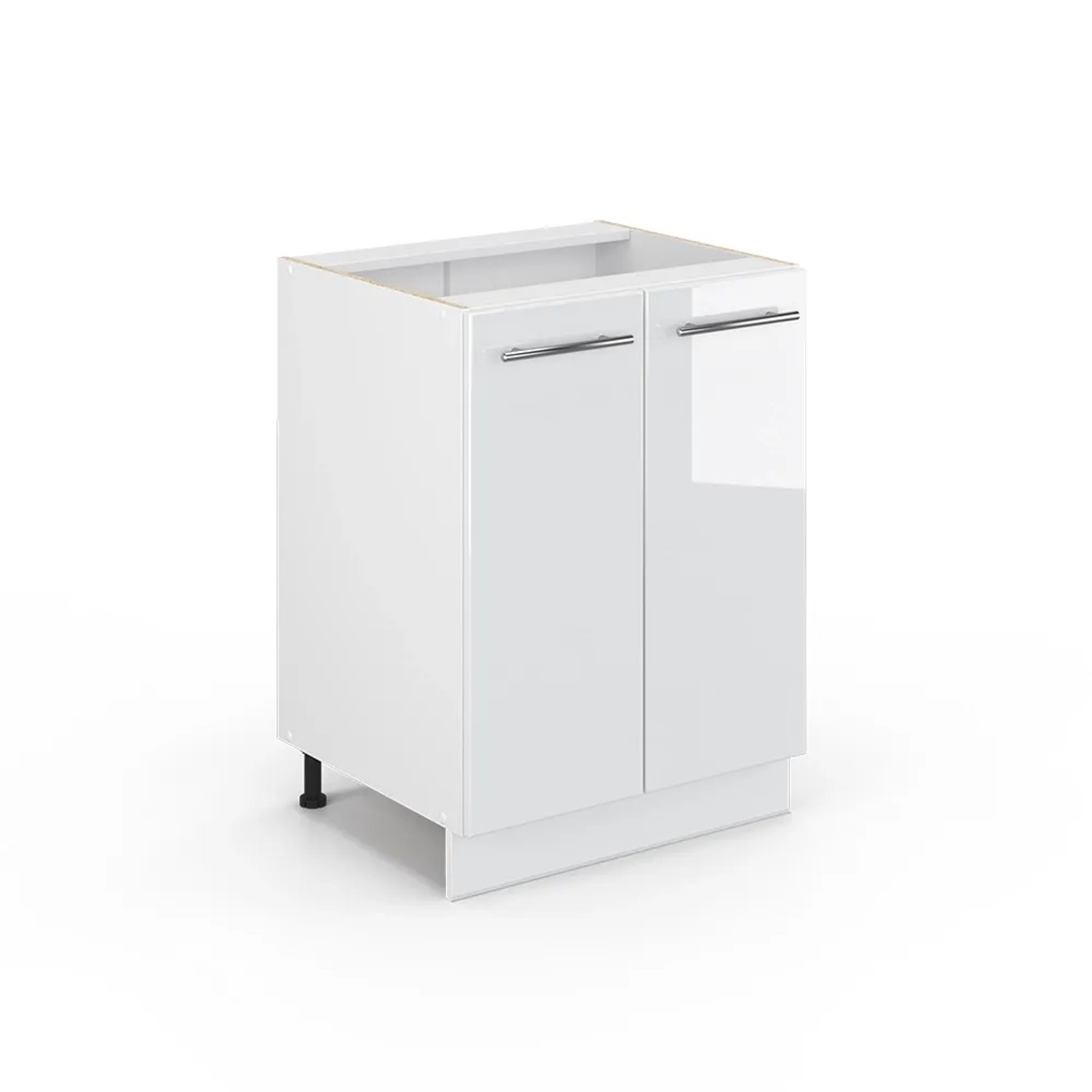 Vicco Küchenunterschrank Fame-Line Weiß Hochglanz/Weiß 60 cm ohne Arbeitsplatte