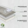 Detailaufnahme des KARAT CV-Belags Kent 968M in Steinfliesenoptik, der die Materialschichten zeigt.
