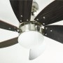 WESTINGHOUSE Deckenventilator Turbo Swirl Chrom, 76 cm, mit Beleuchtung und Zugketten.
