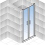 Schulte ExpressPlus Pendeltür AlexaStyle2.0, Alunatur, 90x192cm, rahmenlose Duschkabine