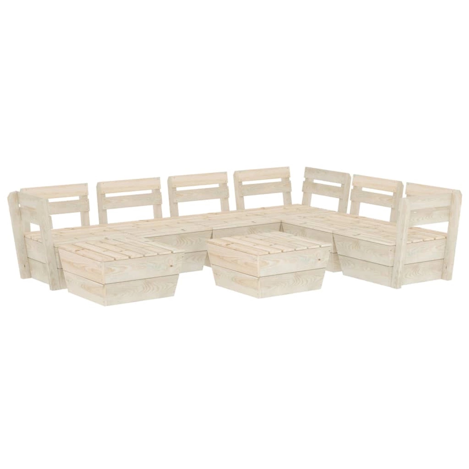 vidaXL 8-Tlg Garten-Paletten-Lounge-Set Imprägniertes Fichtenholz 3063729