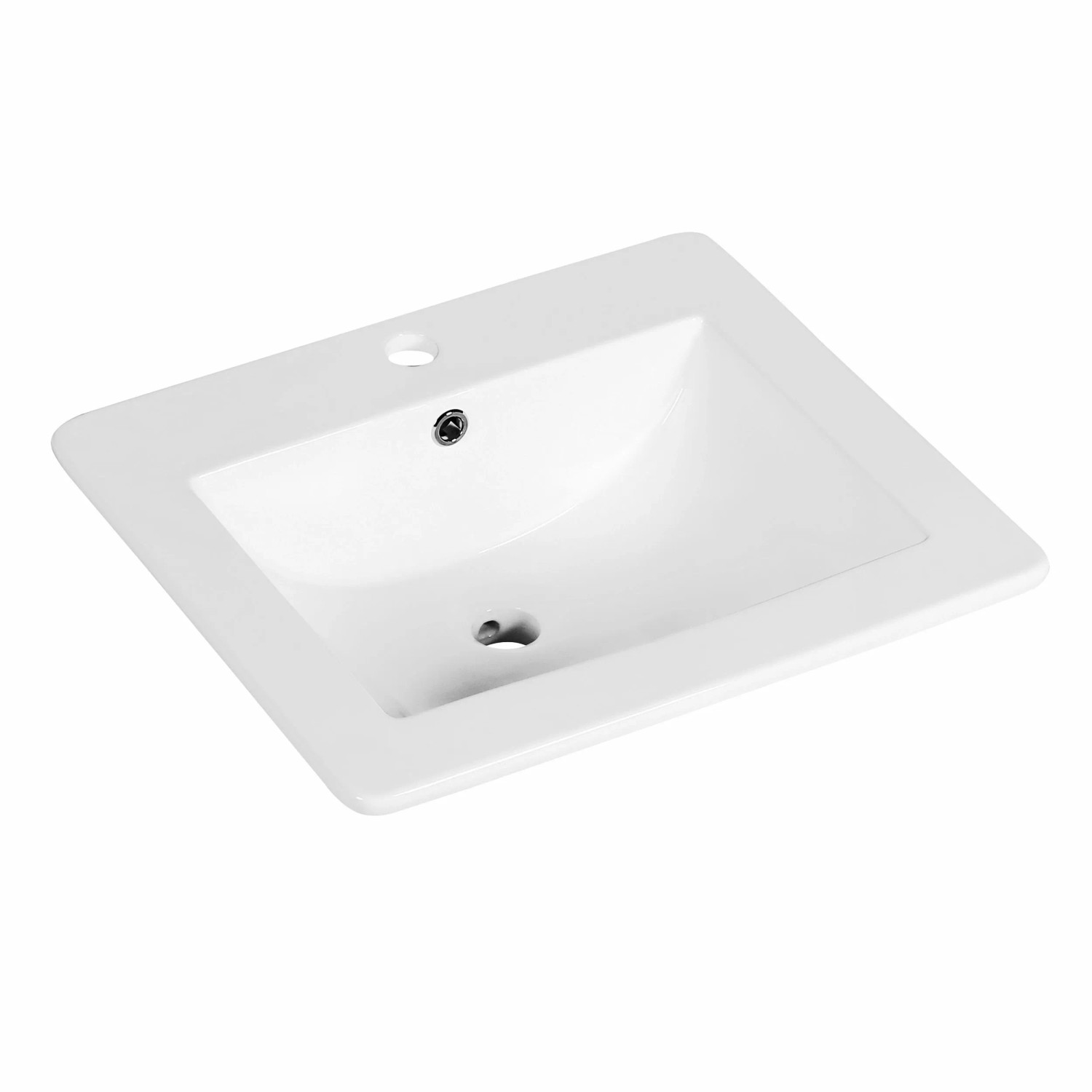 Kerra Einbauwaschbecken KR-530 Weiß Glänzend