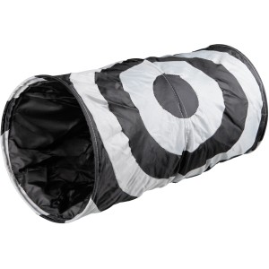 Jollypaw Katzentunnel, Ø 25x50cm, Polyester, schwarz-weiß gestreift.