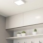 Quadratische, weiße LED-Deckenleuchte Eglo Fueva 5, 16x16 cm, warmweißes Licht.