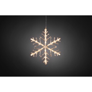Konstsmide LED-Schneeflocke aus Acryl mit 24 warmweißen LEDs für den Außenbereich.