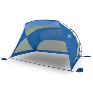 Azurblaues vidaXL Strandzelt aus Polyester, ideal für Camping und Strand.