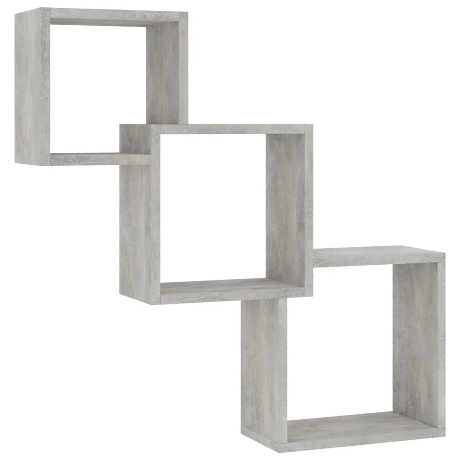 vidaXL Würfel-Wandregale Betongrau 68x15x68 cm Holzwerkstoff 800274