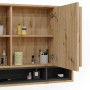 Vicco Badspiegelschrank Beatrice, Eiche/Anthrazit, 80x72 cm, mit offenen Fächern und Spiegeltür.