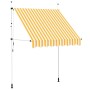vidaXL Einziehbare Markise, 200 cm, orange-weiß gestreift. Ideal für Terrasse und Balkon.